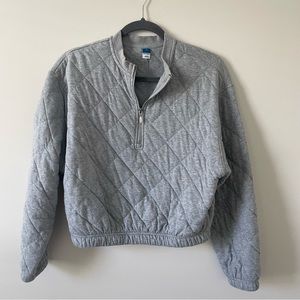 NWOT Women’s gray quarter zip sweatshirt | Old Navy XS
